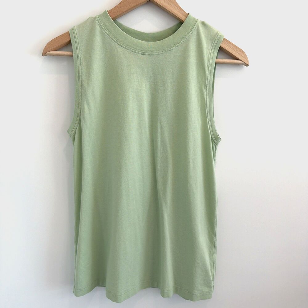 Lululemon Sz 0 All Yours Boyfriend Tank Mint Green Cotton Workout Athleisure